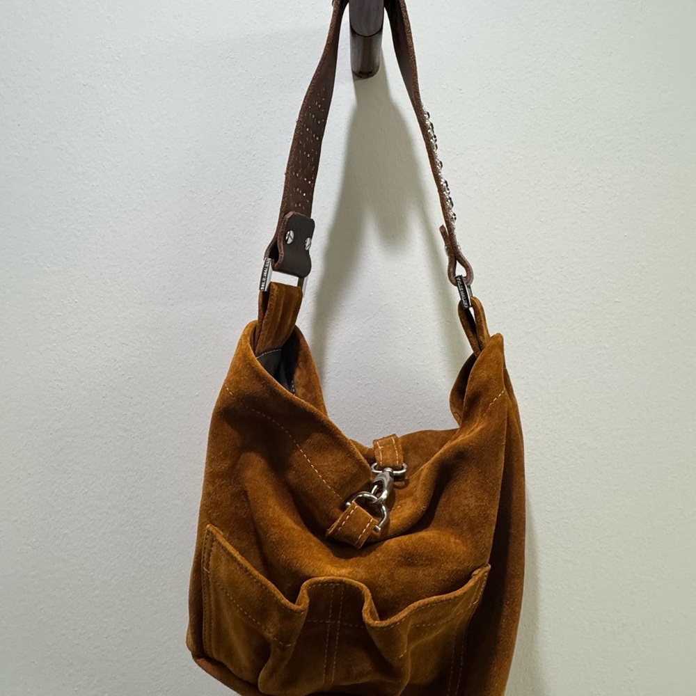 Tylie Malibu Brown Hobo Bag with Suede Finish
